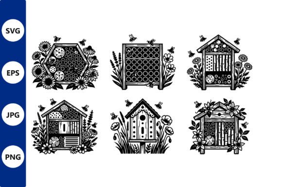 Beehive Vector Designs for Crafts: Graphics & Illustrations
