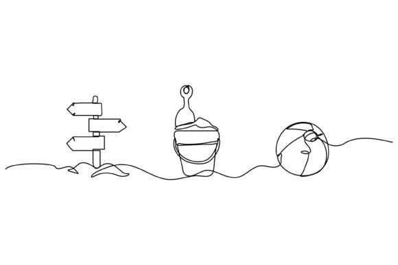 Continuous Line Design of Directions Graphics & Illustrations