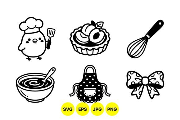 Cute Cooking Icons Svg Pack: Graphics & Illustrations