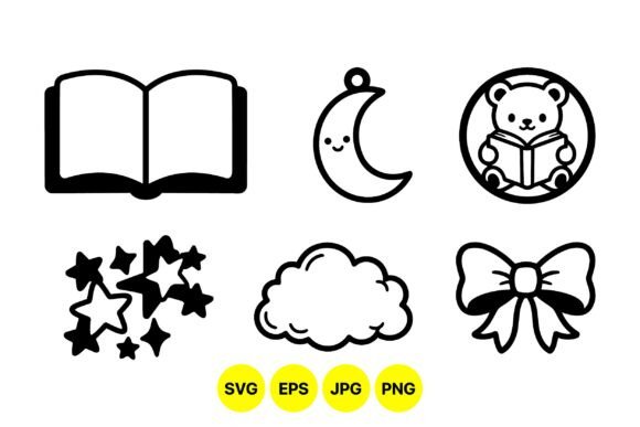 Cute Reading Icons Collection for Graphics & Illustrations