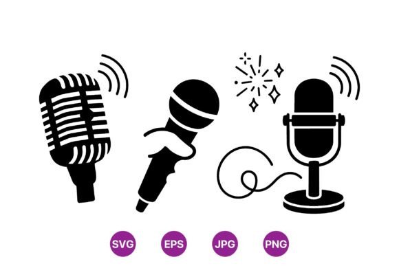 Retro Microphone Clipart Pack: Graphics & Illustrations Review