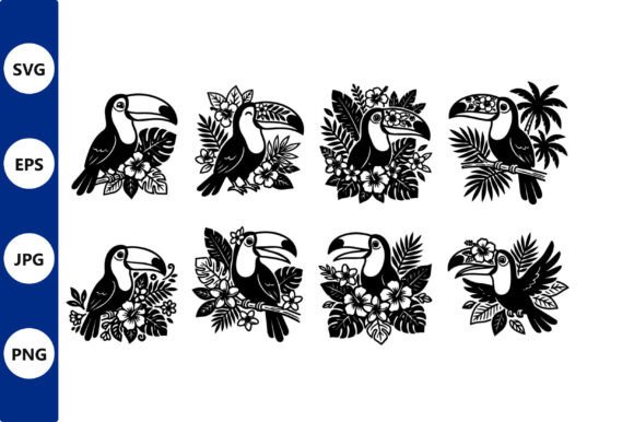 Tropical Toucan Vector Illustration: Graphics & Illustrations for Local Branding