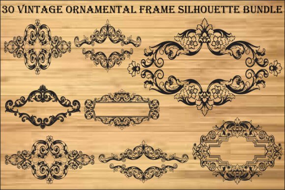 Vintage Ornamental Frame SVG Bundle: Graphics & Illustrations