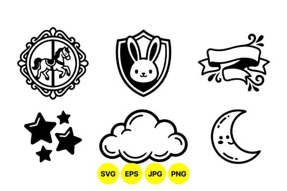 Whimsical Nursery SVG Icons: Graphics & Illustrations Review